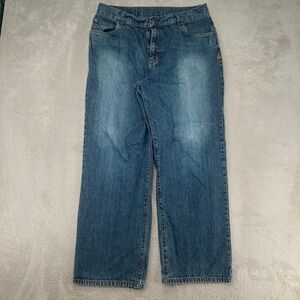 Hurley Baggy Jeans Mens 36 Blue Preowned Wide Leg Skater Denim
